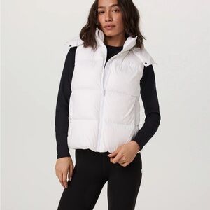 Vuori White Quilted Puffer Vest S NWT